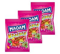 HARIBO Maoam Fruit kracher, Lot de 3, dragées, kaubonbon en Sachet, Pochette, 600 g