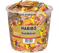 Haribo Minibacs Oursons d'or gélifiés aux fruits en miniature 980g paquet de 18