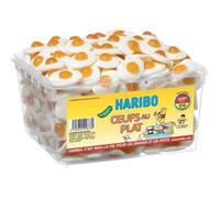 HARIBO - Œufs au Plat - Bonbons Sans Colorants Artificiels - Boîte de 210 Bonbons