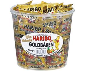 HARIBO Oursons d'or boîte, 3 x 100 mini-sachets, 3 x 980g