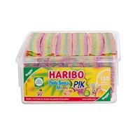 HARIBO - Pasta Basta Miami PIK - Bonbons Piquants - Fruités - Sans Colorants Artificiels & Sans Gélatine - Boîte de 150 Bonbons Piquants