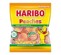 HARIBO - Peaches - Bonbons Fruités - Sans Colorants Artificiels - Sachets- 10 x 120 g