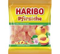 Haribo Pêches Gomme fruitée sucrée au goût de pêche 175g