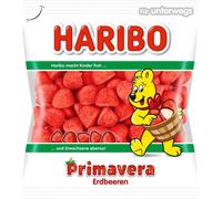 Haribo Primavera Fraises morceaux de sucre mousseux sucré 100g