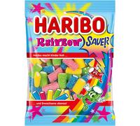Haribo Rainbow Fizz Oursons gélifiés Gomme au vin Gomme aux fruits Acidulée 160g