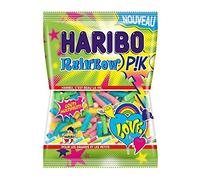 HARIBO - Rainbow Pik - Bonbons Piquants Sans Colorants Artificiels & Sans Gélatine - 10 Sachets de 120 g