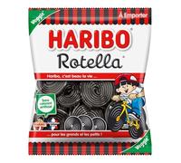 HARIBO - Rotella - Bonbons Réglisse - Sans Colorants Artificiels & Sans Gélatine - Sachets - 10 x 120 g