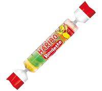 HARIBO Lot de 45 Rouleaux de 10 Bonbons Gélifiés aux fruits ROULETTE 25 g