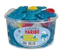 Haribo Super Schtroumpf 30 pièces en boîte ronde, 1440g