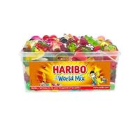 HARIBO - World Mix - Assortiment De Bonbons - Tétines, Crocos, Dragibus & Plus - Sans Colorants Artificiels - Boîte De 900 g