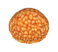 Haricots Blancs Cuits Au Four Savoureux Bonnet De Douche Pour Femme Double Couche Bonnet De Bain Lavable Chapeau De Douches Pour Bain Hôtel Salon