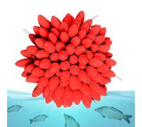 Haricots spatiaux de pêche | Haricots flottants ovales à sept étoiles | Haricots spatiaux colorés pour gréement, boules flottantes lumineuses pour l'extérieur 100 x