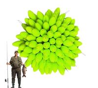 Haricots spatiaux de pêche | Lot de 100 flotteurs ovales à sept étoiles - Boules flottantes lumineuses pour l'extérieur