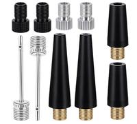 Hariendny Lot de 10 aiguilles pour pompe à ballon à air, adaptateur de valve de pneu de vélo, aiguilles de gonflage, adaptateur de buse pour basket-ball, football, volley-ball, bouée de natation,