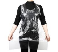 Hariendny Lot de 100 tabliers jetables en plastique transparent - 90 x 60 cm - Pour adulte - Imperméable et résistant à l'huile - En polyéthylène - Pour cuisine, nettoyage, peinture, transparent, L