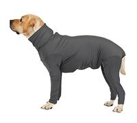 Harikaji Combinaison de convalescence pour chien, couverture complète après une chirurgie, alternative au collier électrique, chemise apaisante pour l'anxiété pour mâle (gris, taille L)