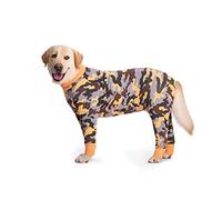 Harikaji Combinaison de convalescence pour chien, couverture complète, pyjama anti-léchage à quatre pattes, vêtement doux de protection des articulations du chien pour chiens de taille moyenne et