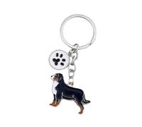 Harikaji Porte-clés en forme de chien en métal avec breloque en forme de chien, Saint Bernard, 1
