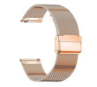 Harikiri 18mm Métal Bracelet Compatibles avec Garmin Venu 3S/2s/Vivoactive 4S/3S/Active S avec Attache Rapide pour Huawei Watch GT 6/5 Pro, Fossil Women's Gen 6 42mm pour Hommes et Femmes