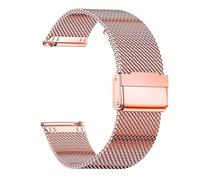 Harikiri 18mm Métal Bracelet Compatibles avec Garmin Venu 3S/2s/Vivoactive 4S/3S/Active S avec Attache Rapide pour Huawei Watch GT 6/5 Pro, Fossil Women's Gen 6 42mm pour Hommes et Femmes