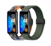 Harikiri 2 Lot Bracelet Magnétiques Tissés Compatibles avec Huawei Band 8/9/10 pour Hommes et Femmes, Respirants, Réglables (Multicolores)