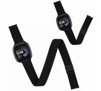 Harikiri 2 Lot Compatible Avec Fitbit Versa 4/3 Sense 2, Sangles Extensibles Pour Cheville Bras, Remplacement Sangle Biceps En Nylon éLastique à DéGagement Rapide Doux Respirant TrèS éLastique