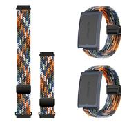 Harikiri 2 Pièces Bracelets Cheville Poignet Nylon Sport Compatible avec Amazfit Bip 6/Bip 5 Attache Rapide pour Garmin Venu 3/4 45mm Venu 2 Vivoactive 4 Forerunner 255/265 (longueur 22-38CM)