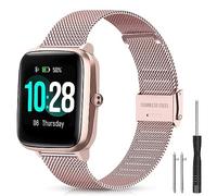 Harikiri Métal Bracelet Montre Compatible avec Fitpolo H205L,19mm Bracelet für GRV FC1,Hama 5910/4900,LETSACTIV ID205U,Vowtop ID205U,Veryfitpro Veryfitpro 205L,Umidigi Uwatch3,Yamay fitness SW020