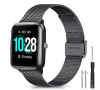 Harikiri Métal Bracelet Montre Compatible avec Fitpolo H205L,19mm Bracelet für GRV FC1,Hama 5910/4900,LETSACTIV ID205U,Vowtop ID205U,Veryfitpro Veryfitpro 205L,Umidigi Uwatch3,Yamay fitness SW020