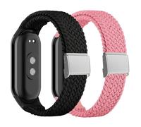 Harikiri Tressées Bracelet Compatible avec Xiaomi Mi Band 9/8,Sangle Souple Rechange Nylon élastique Sport pour Xiaomi Mi Band 9/8, Femmes et Hommes