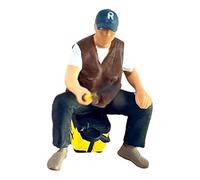 Harilla 1/64 à échelle Du Pêcheur Masculin Figure Minuscules Personnes Modèles Illustres Mini Décoration Photo Accessoires de Nouveauté de Nouveauté Ornement, Assez la pêche