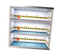 Harilla 1:64 Carie d'affichage de parking avec LED, Diorama Vehicle Garage Showcase, Vehicle Scene Toy pour silhouette en alliage Mini Dolls, Mur Blanc