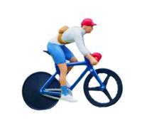 Harilla 1/64 Cyclist Resin Riding Figure Cosplay Personnes Tiny Modèles Artisanat pour la maison Dollhouse Payscape Layscape Diorama Decoration Discoring, Homme avec Chapeau