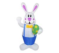 Harilla 1.9M Grand Gonflable Lapin de Pâques Lumineux Coup Up Lapin Vacances Cour