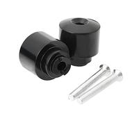 Harilla 2 Pièces Embout Guidon Poignée Embout Aluminium CNC Capuchon Extrémité Guidon Bouchon Poignée Aluminium Antichoc Convient pour Cyclistes, Noir