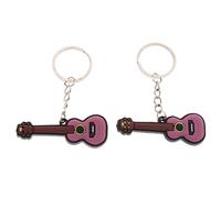 Harilla 2 Pièces Mini Instrument de Musique Porte-clés Guitare Porte-Clef Piano Porte-Bijou Trousseau Original en Caoutchouc Fantaisie Approprié pour Musicien, Multicolore 5