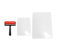 Harilla 2 Plaques de Gélatine à Imprimer Réutilisables, Plaque d'Impression en Gel Robuste et Légère avec Rouleau en Caoutchouc, Support d'Impression sans Presses pour Scrapbooking, Journal, Arts