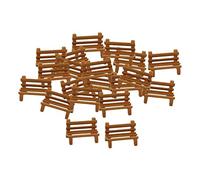 Harilla 20 Pièces Banc Parc Miniature Accessoire Micro Mobilier Sand Table Maquette Plastique Élément Décoratif Moderne Convient pour Scène Extérieur, 1: 200 Bois