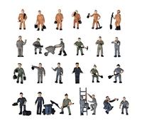 Harilla 25 Pièces 1:87 Ho échelle Modèle Train Cheminots Figure 25 Pose W. Outil Peint