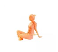 Harilla 2x 1/64 Figurines de Personnes Non Peintes Debout et Assises, Personnes Miniatures pour Le Projet de Mise En Page Architecturale de Jardin de Fées Tra