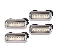 Harilla 4 Pièces Boat Transom Lights LED Projecteur Marin Acier Inoxydable Résistant à La Compact Adaptée pour Navigation Nocturne Plongé, Lumière Rouge