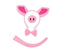 Harilla 4 pièces oreilles de porcs bandeau nas nas nœud de queue costume mignon pour les accessoires photo