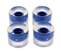 Harilla 4 Pièces Roue Longboard Lumineuse Roue Cruiser Skateboard Roue Remplacement Roue Scooter Matériau PU Haute Élasticité pour Skate Street Montagne, Bleu Foncé, comme Décrit