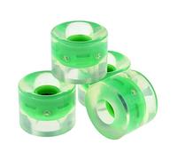 Harilla 4 Pièces Roue Longboard Lumineuse Roue Cruiser Skateboard Roue Remplacement Roue Scooter Matériau PU Haute Élasticité pour Skate Street Montagne, Vert, comme Décrit