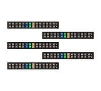 Harilla 5 Pièces Bande Thermomètre Aquarium Autocollant Indicateur Température Décoratif Facile à Lire Application Simple Adapté pour Poissons Tortues Plantes, Horizontal