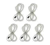 Harilla 5 Pièces Câble de Rechange pour Corde à Sauter Kit Filaire Réglable Acier Inoxydable PVC Système Rotatif Installation Facile Convient à L'Activité Fit, blanc, 3m
