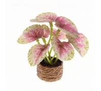 Harilla Accessoire on Ppée Entrien Plante Feuillue Artificielle En Pot Polyvalente pr Diorama, Rouge