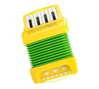Harilla Accordéon piano 10 touches 8 basses, ensemble de jeu pour enfants, musique éducative pour garçons filles enfants, jaune