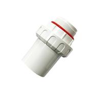 Harilla Adaptateur de Pompe de Piscine Raccord Union Raccord de Crépine Connecteur Fileté Écrou Anticorrosion pour Jonction Entrée Sortie, Blanc, 1,5 Pouces