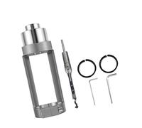 Harilla Adaptateur Mèche Carrée Perceuse Support Positionnement Mèche Perceuse Main Outil Fixation Aluminium Durci pour Menuiserie Montage Facile Adapté pour, Embout de 10 Mm